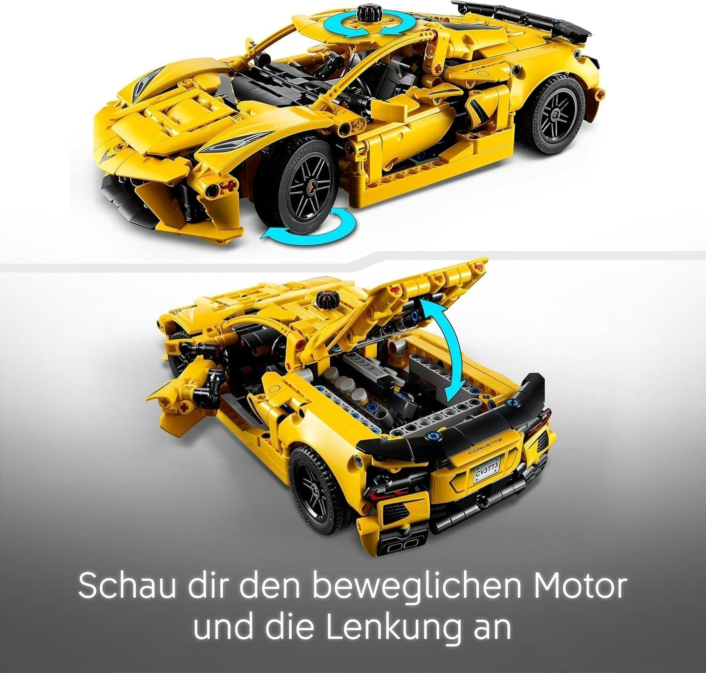 LEGO Technic Chevrolet Corvette Stingray - Samlarbyggeleksak - Leksakssportbil - Bilmodell - Present till 9-åriga pojkar och flickor som älskar leksaksbilar 42205 Byggset Besuche den LEGO-Store
