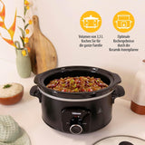Tristar VS-3915 slowcooker, keramikgryta i rostfritt stål med 2 värmeinställningar och varmhållningsfunktion, 3,5 L Slow Cooker Naty Shop