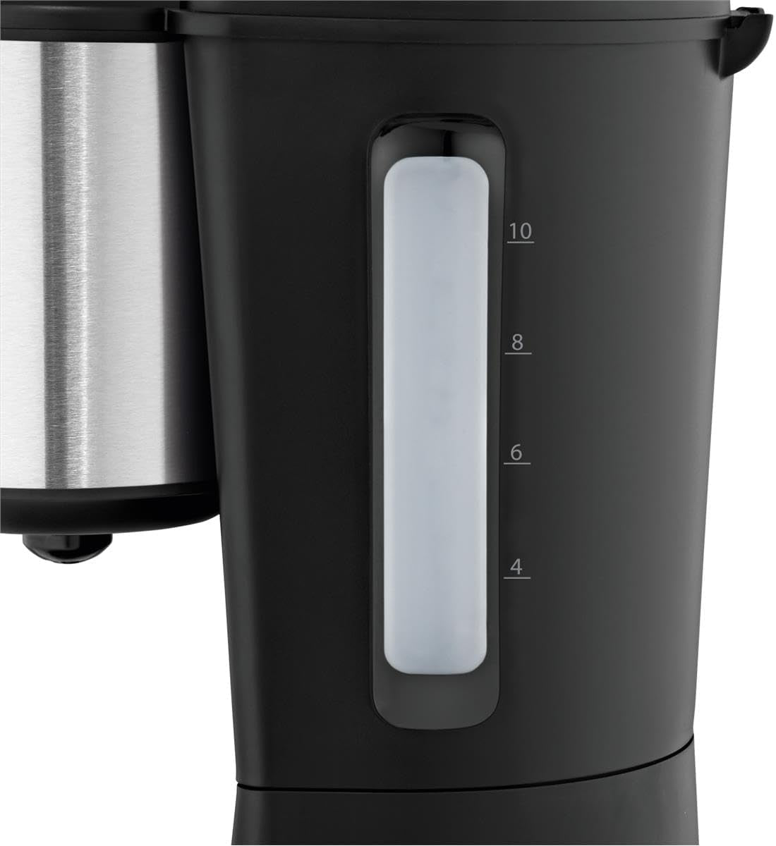 WMF Bueno espressomaskin med glaskaraff, filterkaffe, 10 koppar, på/av-knapp, anti-droppsystem, oscillerande filter, automatiskt stopp, värmeplatta, 1000W