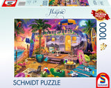 Schmidt Spiele 58573 Jeff Haynie, Mit Dem Wohnwagen Am Meer, pussel 1000 bitar Pussel Naty Shop Standardtitel