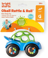 Bright Starts Oball Rattle Toy Bilmotoraktivitetsleksak för spädbarn och småbarn från 3 månader 1 Styck Slumpmässig färg Blå eller Röd Babyleksaker Naty Shop