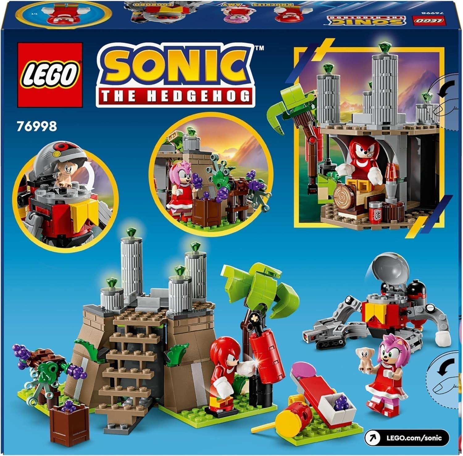 LEGO Sonic the Hedgehog Knuckles And The Shrine Of Master Emerald Samlarleksak Gamer Gåva Äventyr Byggset för pojkar och flickor 8 år gamla 76998 Byggset Besuche den LEGO-Store