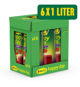 Rauch Happy Day Strawberry | Intensiv jordgubbssmak | Raffinerad med äpplen och citron | 6X 1 liter, Tetra Prisma Alkoholfria drycker Naty Shop