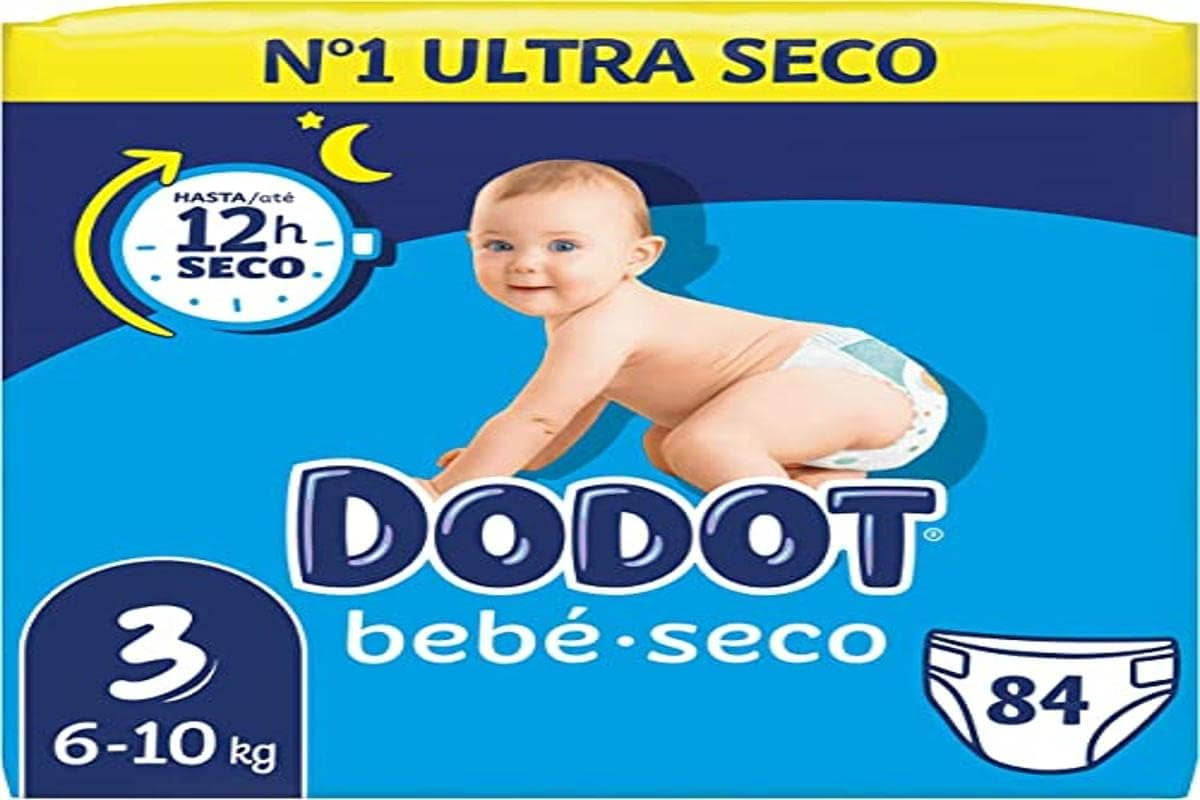 Bebé-Seco blöjor, storlek 3, 6 kg - 10 kg, 84 blöjor, torkning upp till 12 timmar