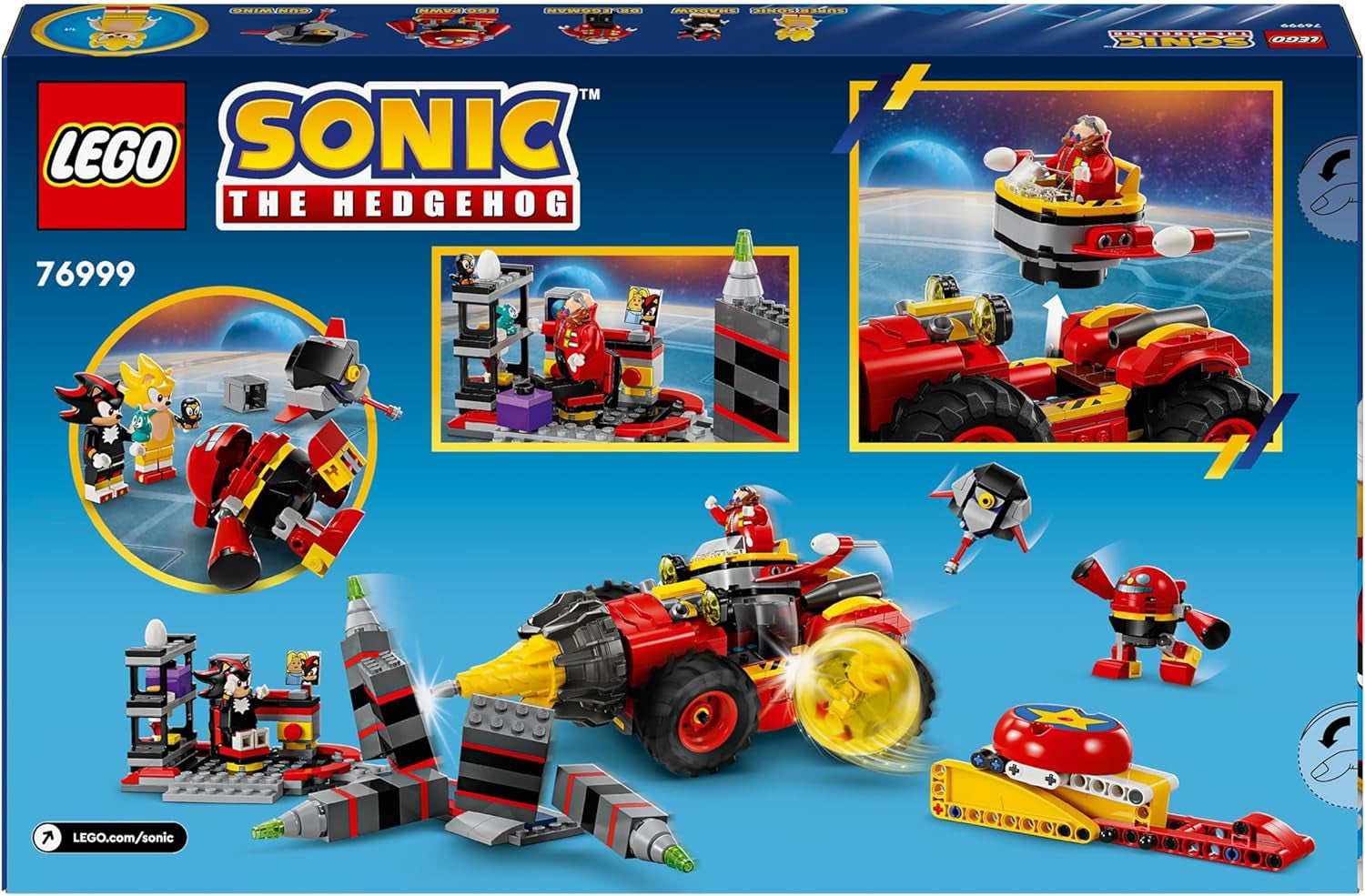 LEGO Sonic the Hedgehog Super Sonic vs. Egg Drillster äventyrsvideospelset Kids Gift Shadow och Dr Eggman Set för pojkar och flickor 8 år 76999 Byggset Besuche den LEGO-Store