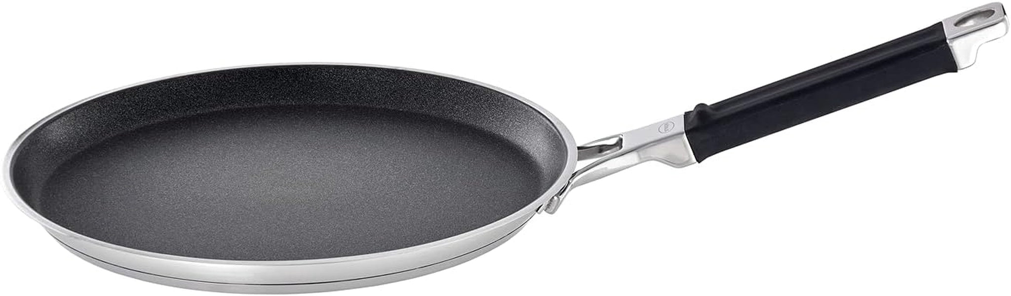 RÖSLE SILENCE PRO pannkakspanna, premium reptålig Proresist non-stick beläggning, 18/10 rostfritt stål, lämplig för induktion Grytor och kastruller Naty Shop Crêpes Pfanne