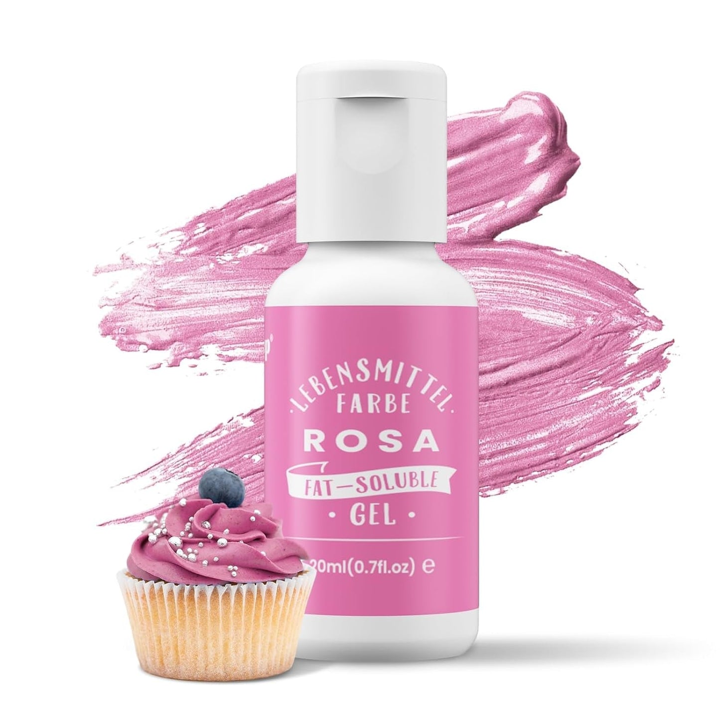 Blandning av oljor, oljebaserad rosa matfärg, högkoncentrerad, för choklad, fondant, kakor, kakbakning, macarons, DIY-tårtdekorering, degpålägg - 20 ml