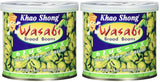 Khao Shong Friterade gröna ärtor med wasabi, krispiga ärtor i en kryddig smet, ett fettsnålt alternativ till nötter, medelkryddigt, 1 140g burk | 140 g (1 förpackning)
