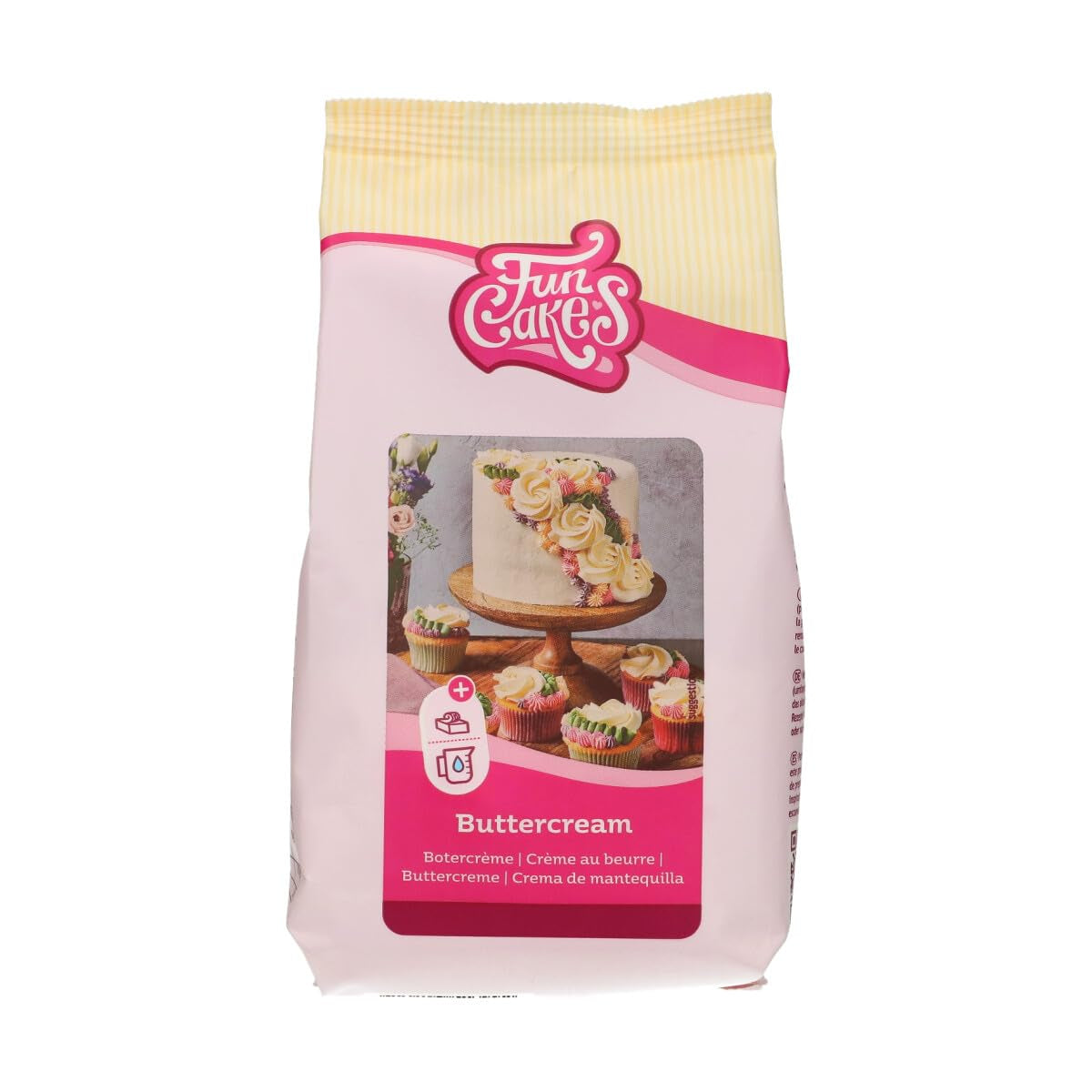 Funcakes Mix Für Buttercreme: Einfach Zu Berübenen, Cremig, Perfekt Zum Dekorieren, Abdecken Und Füllen Von Kuchen, Belag Auf Cupcakes, Halal., 1 Kg Mix för bakning och matlagning Naty Shop 500 G Buttercreme