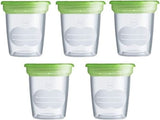 MAM Set med 5 behållare för mjölk och mat, gjorda av plast, utan Bpa och Bps Tillbehör Mat och Amning Bebe Naty Shop