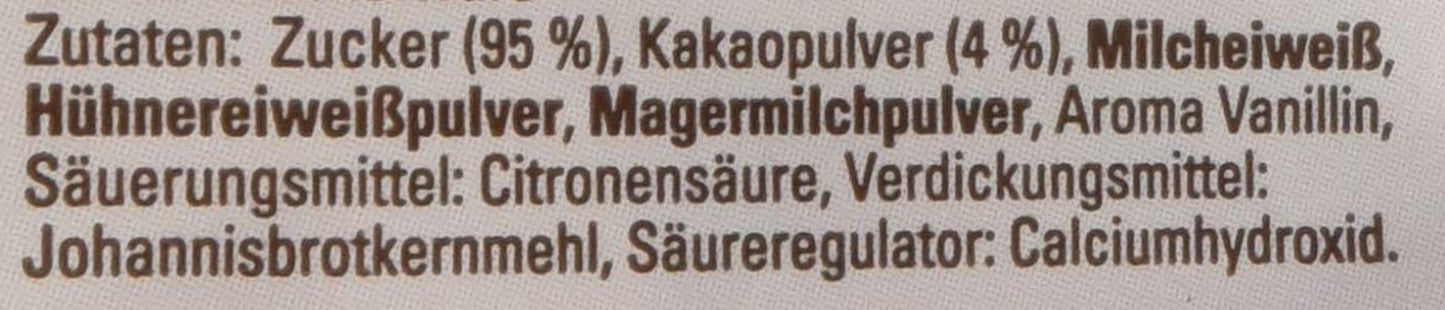 Fina droppar med chokladsmak Förpackning om 18 (18 x 80 g)