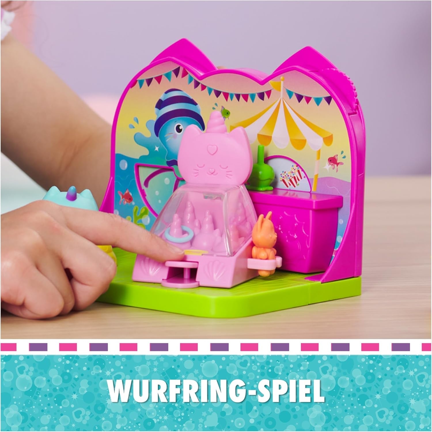 DREAMWORKS GABBY'S DOLLS HOUSE - Deluxe Room Playset, Kitty Narwhale Party Room, temamöbler och tillbehör, åldrar 3+