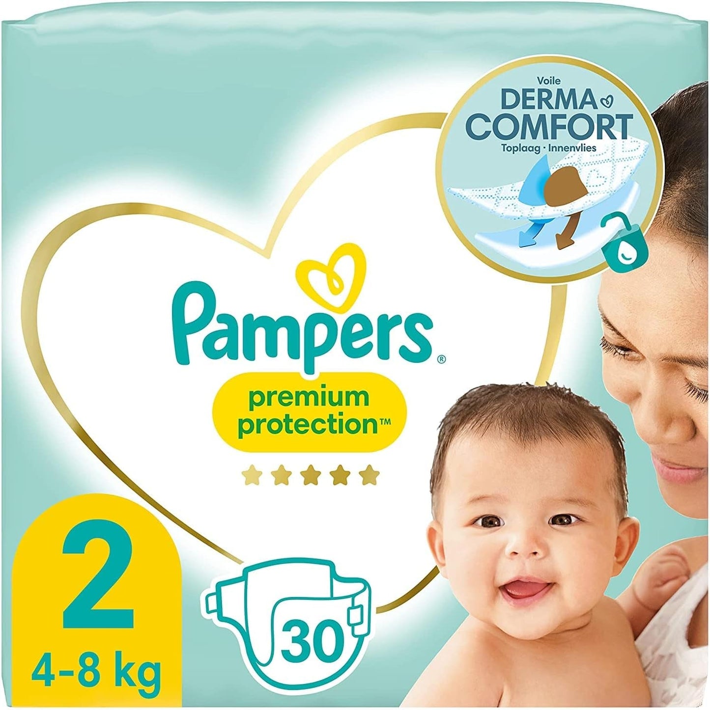 Pampers (gammal version), trosor, storlek 4, 9 kg-15 kg, trepack (1 x 88 blöjor)
