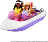 Barbie HHG60 - sjöjungfrumotorbåt med 2 dockor (blond/brunett) och olika tillbehör, leksak för barn från 3 år och uppåt