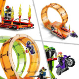 LEGO 60339 City Stuntz Stuntz Show Double Looping Set, inkl. ramp, monstertruck, 2X motorcykel och 7 minifigurer, leksak för barn över 7 år Byggset Besuche den LEGO-Store