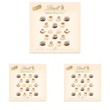 Choklad - Mini vita praliner | 90 g | Ask med 18 praliner i 6 läckra sortiment | Gåva av choklad | Chokladpresent (paket med 3)