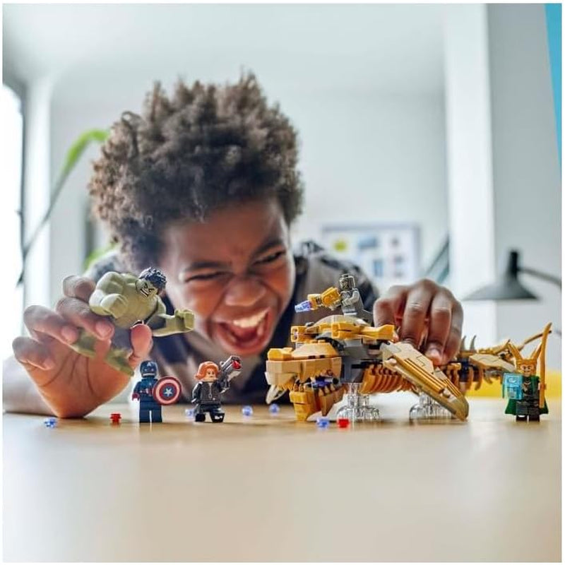 LEGO Marvel Avengers vs. Leviathan byggleksaksset med Hulk och Captain America, Loki, Black Widow och Chitauri minifigurer Avengers lekset för pojkar och flickor 7+ 76290 Byggset Besuche den LEGO-Store