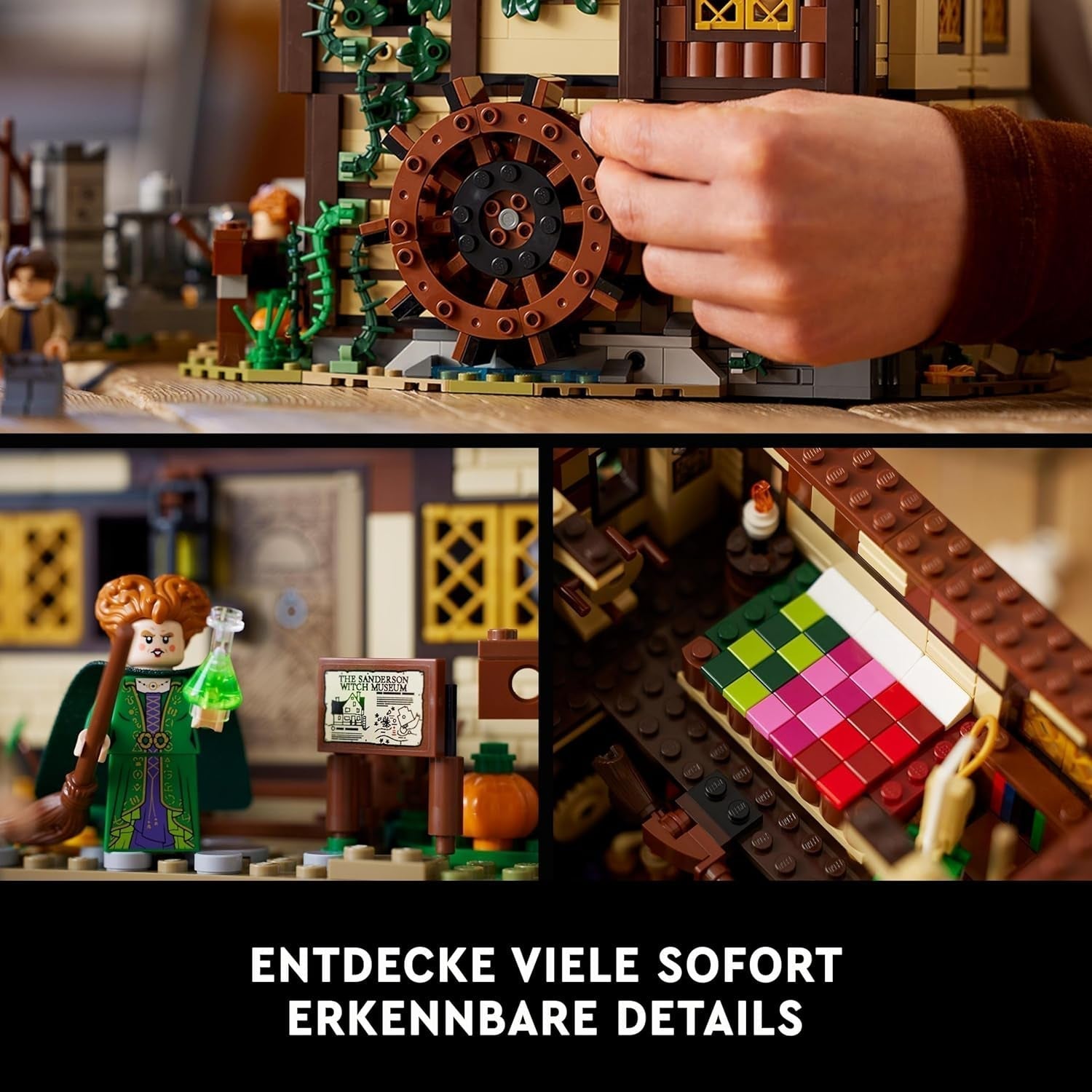 LEGO Ideas Hocus Pocus: The Sanderson Sisters Witch House Set, Vuxensamlingssats med hus, 6 minifigurer och tillbehör, 21341 byggnadsset för kvinnor och män Besuche den LEGO-Store