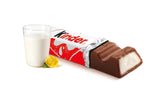Kinder Chocolate - Fyllda mjölkchokladkakor - 1 förpackning innehållande 24 individuella barer (24 x 12,5g).
