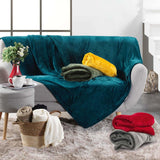 Douceur D'Intérieur, flanellfilt, 125 X 150 Cm, salvia, flanell Täcken och täcken Naty Shop