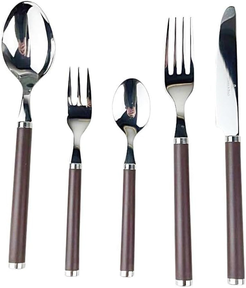 Villeroy And Boch Play Chocolate Brown Bestick, för upp till 6 personer, 30 stycken, rostfritt stål, brunt plasthandtag Kitchen Naty Shop