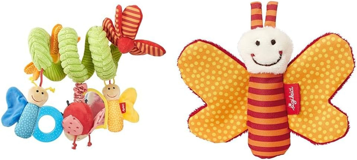 SIGIKID 42249 Aktiv spiralfjäril Baby Activity On Tour flickor rekommenderas babyleksak från födseln Flerfärgade leksaker Bebe Naty Shop Paket med babyleksak 41181 Flerfärgad
