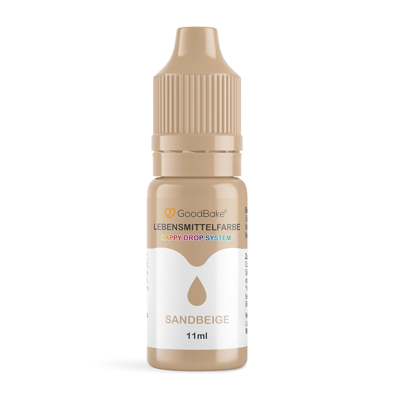 Goodbake Pastell Sand Beige Matfärgning (11ml) - Högdosfärgad matfärg - För färgning av kakor, fondant, smörkräm, macarons, drycker, slem och många andra föremål. 100% vegan