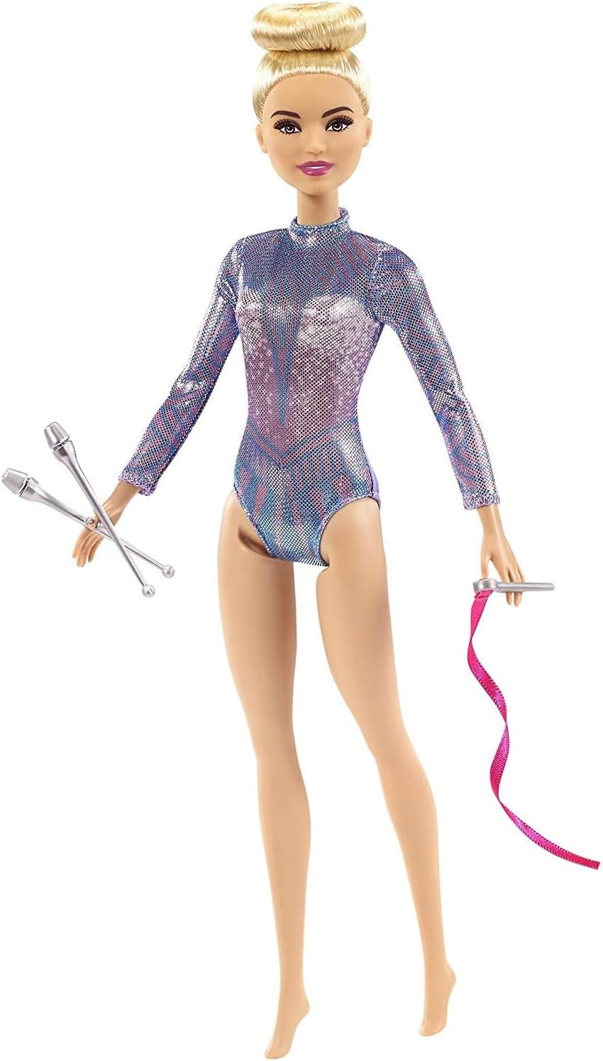 Barbie You Can Be Anything Serie Blont hår Rytmisk Gymnastik Tillbehör Docka ingår Barn Presentleksak Ålder 3+ GTN65