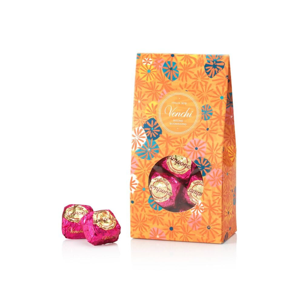 Venchi - Murrine Chocolate Raspberry Praline Presentbox, mörk choklad, 288 g, glutenfri, inga konstgjorda färger, inga konserveringsmedel - perfekt presentidé