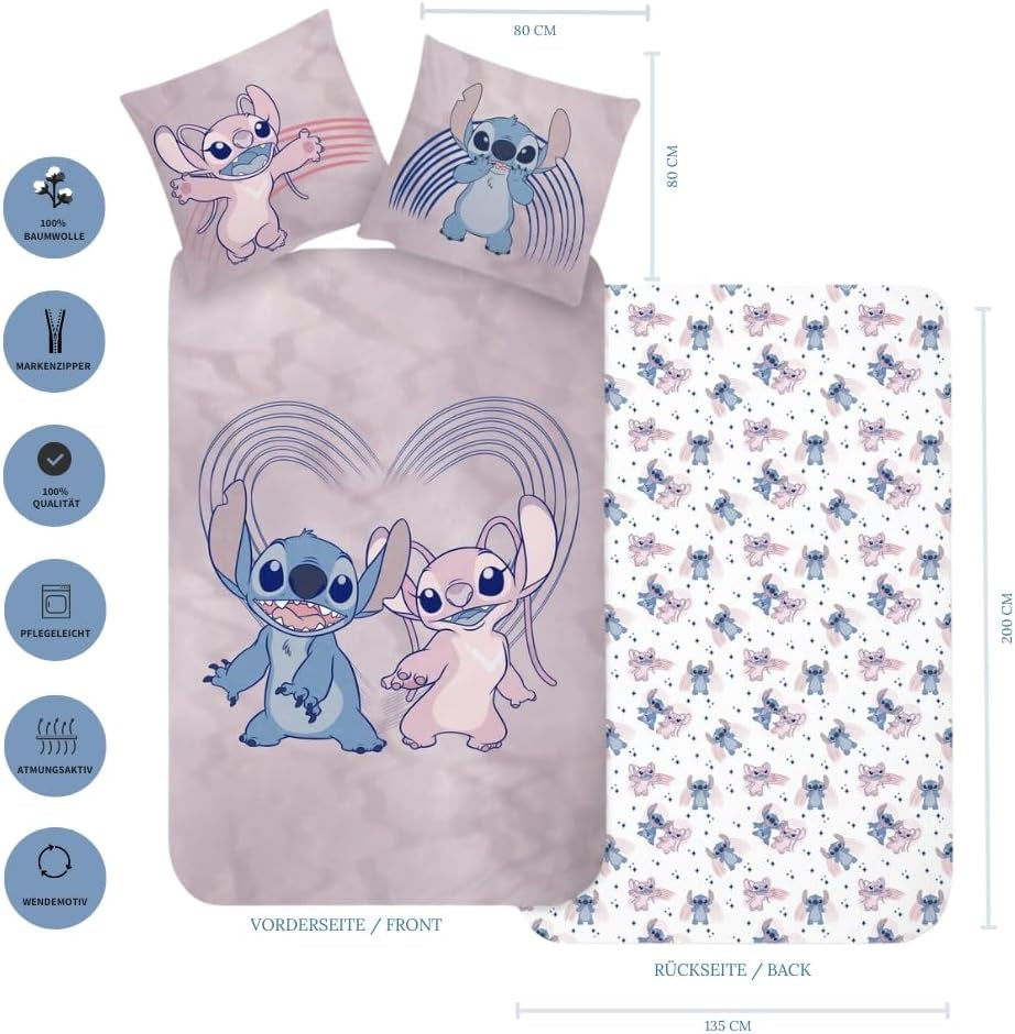 Stitch sänglinne, bomull Sängkläder - barn Naty Shop