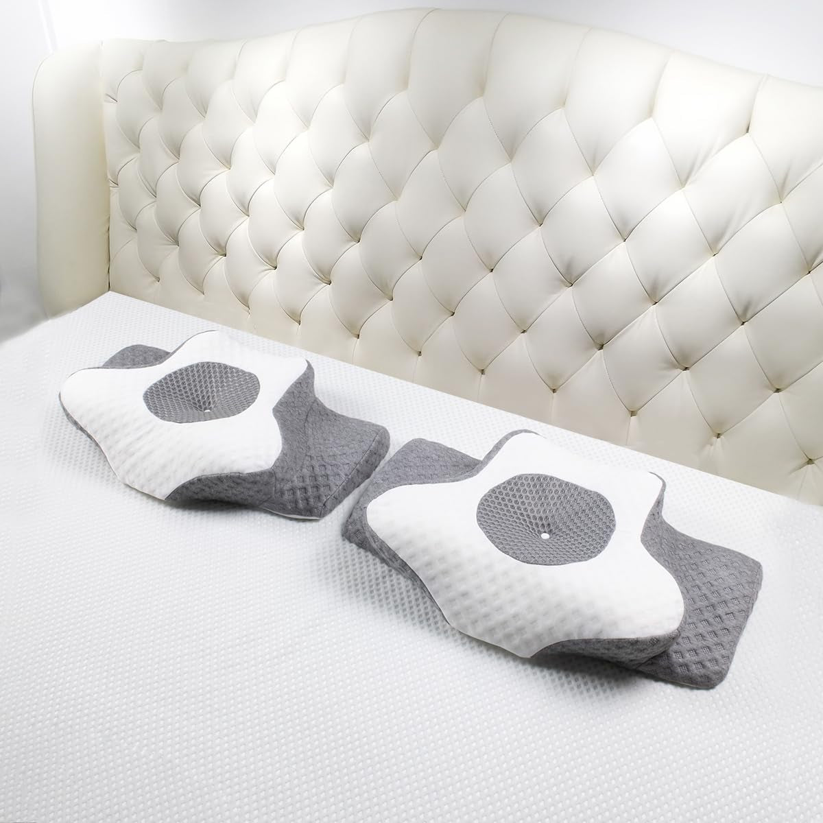 Topmener Memory Foam ortopedisk kudde, justerbar nackkudde, fjärilsformad ergonomisk ortopedisk kudde för nackstöd under sömn, sovkudde för rygg- och magsömnarna Cervikala ortopediska kuddar Naty Shop