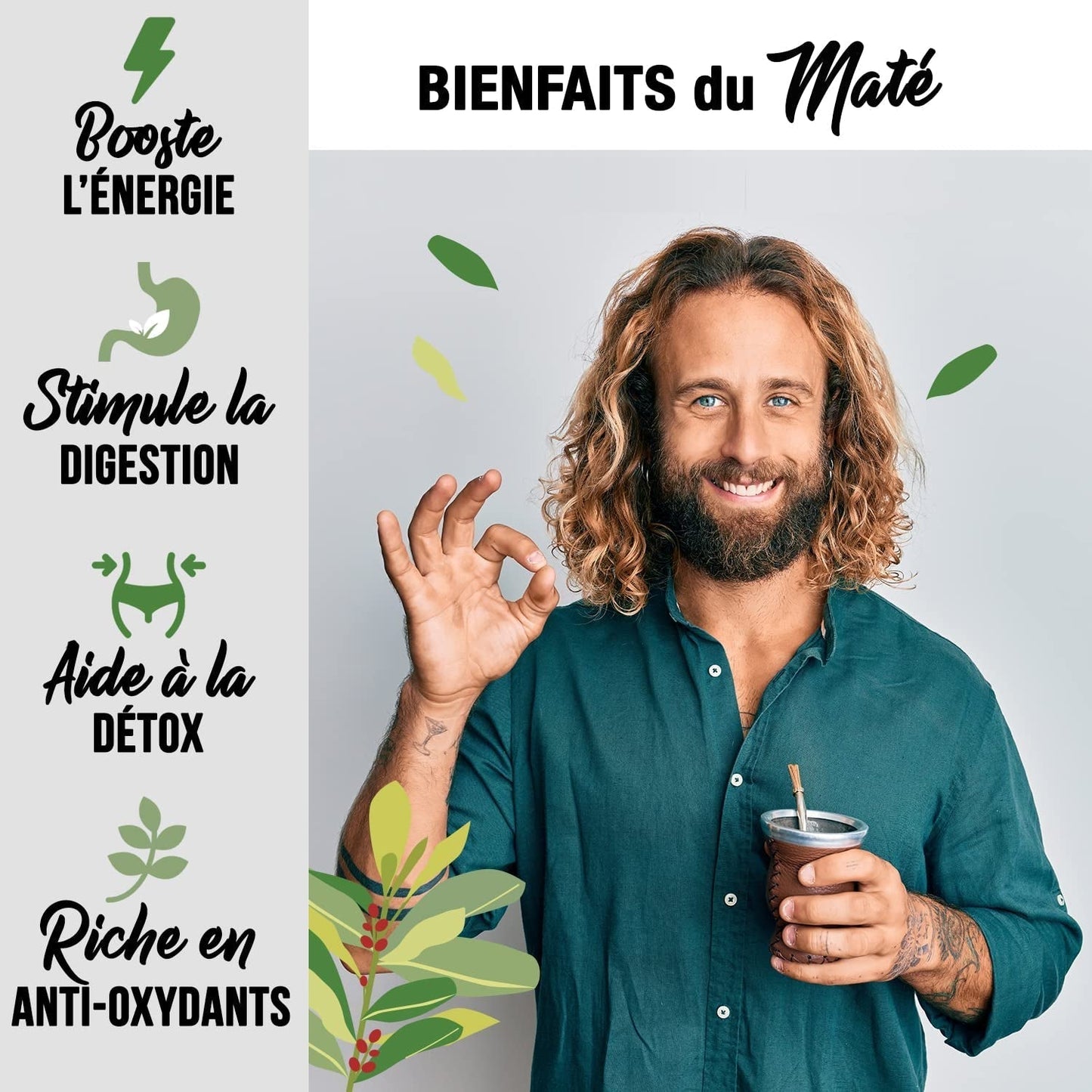 ORIGEENS BIO YERBA MATE TEA 200G - The Original I Bio Yerba Mate orostad, blad, utan stjälkar, damm och smulor I Energigivande och avgiftande dryck
