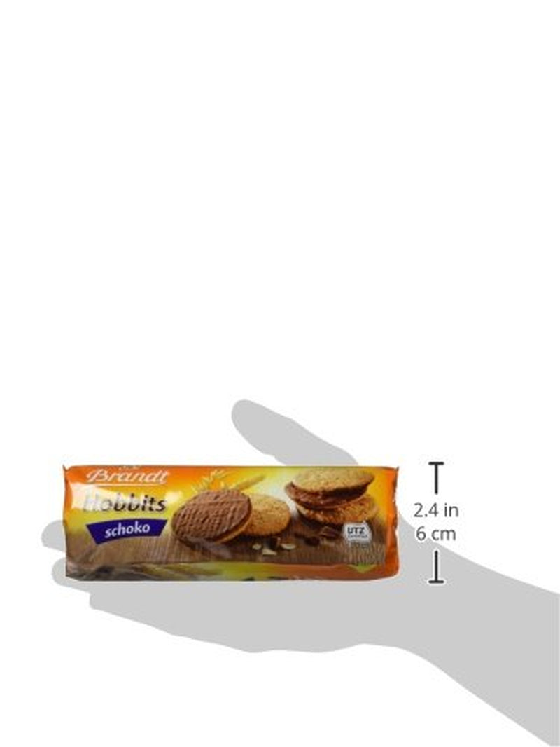 Brandt Hobbits Choklad - Paket med 18 - Förvaringslåda - Fullkornsfiberrika havregryn Halvfina chokladkakor (18 x 265 g)