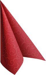 Papstar, 50 servetter "ROYAL Collection" 1/4-faldig 40 Cm X 40 Cm Bordeaux "Casali", #84880