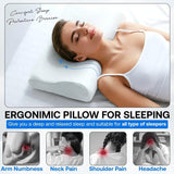 Ortopedisk Memory Foam Nackstödskudde - Ergonomisk kudde, Antisnarkningskudde för sido-, mage- och ryggslipare, kudde, 60 cm x 40 cm x 12 cm cervikala ortopediska kuddar Naty Shop