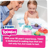 Tomy Toomies Peppas Pool Party - 5 koppar med kopplingsring med 5 leksaker för barn Peppa Pig & Friends Water Squirter - badleksaker +18 månader - Badleksaker för barn och poolleksaker Bebe Toys Naty Shop