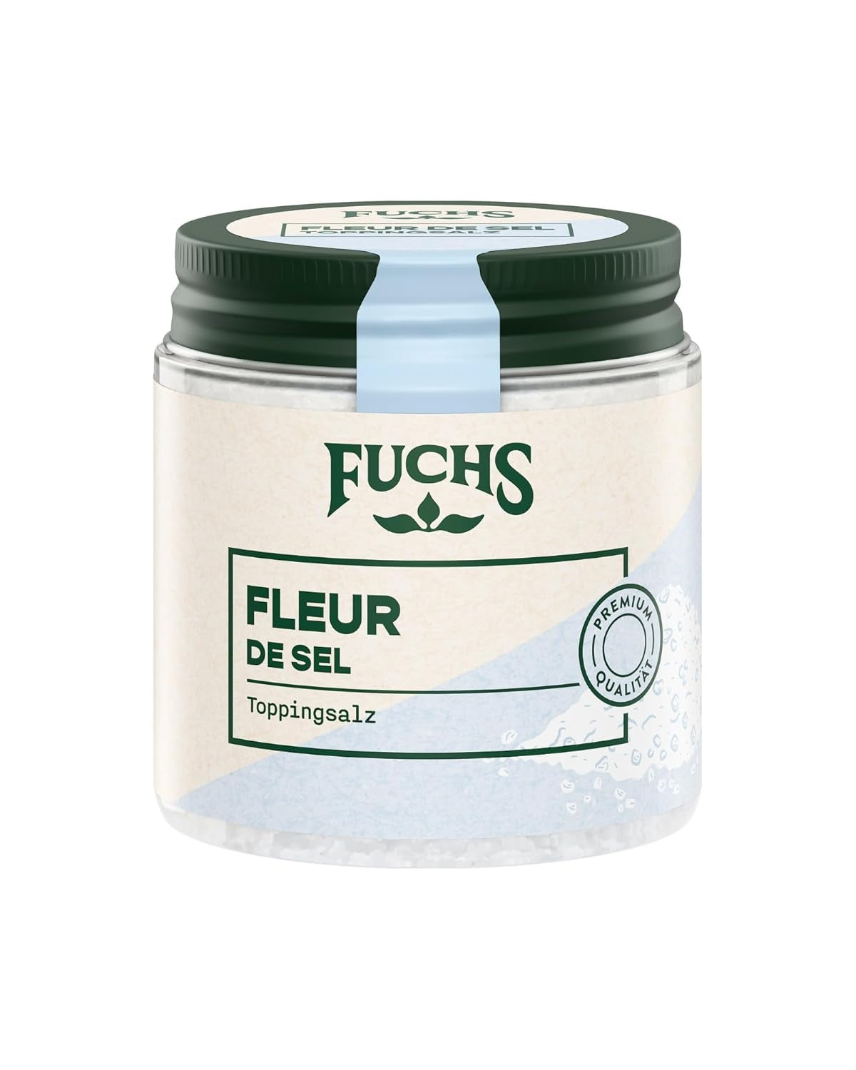 Fuchs Gewürze - Fleur de Sel | Noble toppingsalt för sparris, skaldjur och fisk | Meersalz i premiumkvalitet 100 g im wiederverschließbaren Gewürzglas