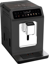 KRUPS Evidence En automatisk espressomaskin med mjölkslang, entrycks cappuccino, 12 specialdrycker, 2-koppsfunktion, färgdisplay, espressomaskin, TÜV-certifikat, svart, EA895N10