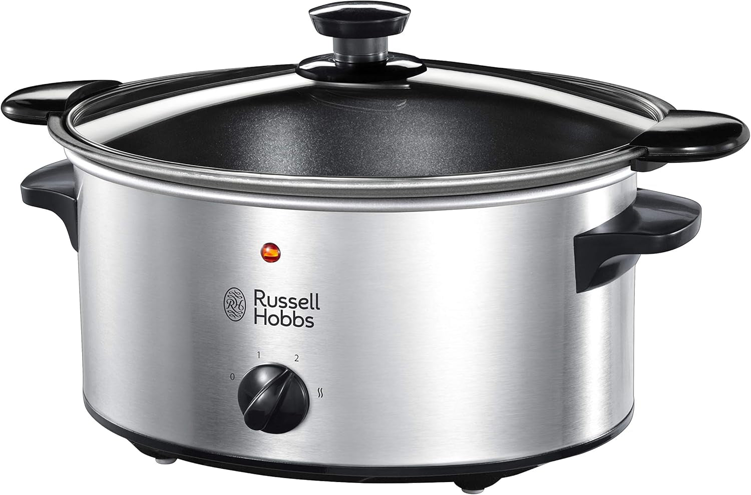Russell Hobbs Slow Cooker, 3,5 liter non-stick, rostfritt stål, 3 temperaturinställningar och varmhållningsfunktion, 160W Slow Cooker Naty Shop Standardtitel