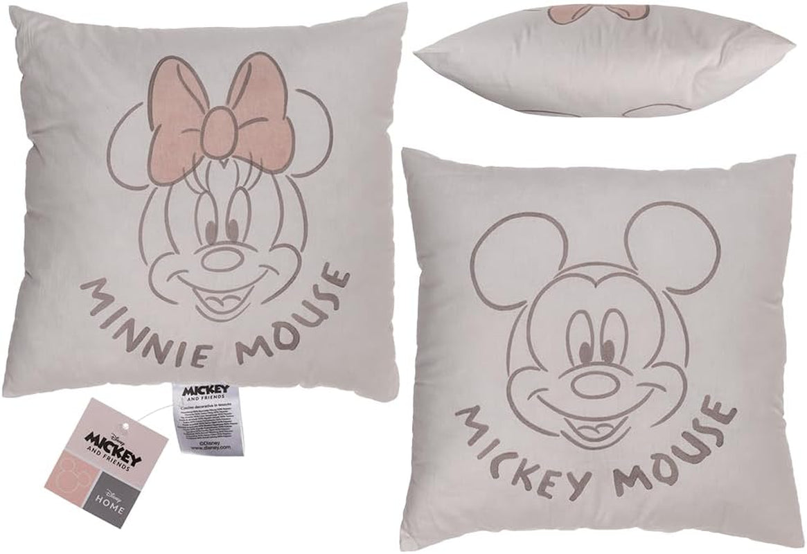Dekorativ kudde Out of the Blue, Disney, Minnie & Mickey 40 X 40 cm, överdrag: 100% bomull, fyllning: 100% polyester Naty Shop standardkuddar Standardtitel