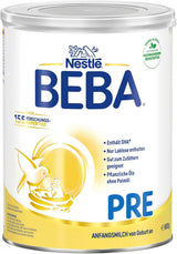 BEBA PRE Initial mjölk från födseln, barnmat med DHA, endast laktos, ingen palmolja, pack 3 (3 x 800 g) Naty Shop