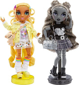 Special Edition Rainbow High Shadow High - Madison Twins Sunny och Luna - 2 modedockor i gult och grått designerkläder, mixa och matcha med tillbehör - för samlare och barn 4-12 år