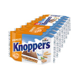 White and Black Knoppers – 8 x 25g – Rånskivor fyllda med mörka kakaobrån, bitar av svarta kex, mjölk och nougatkräm