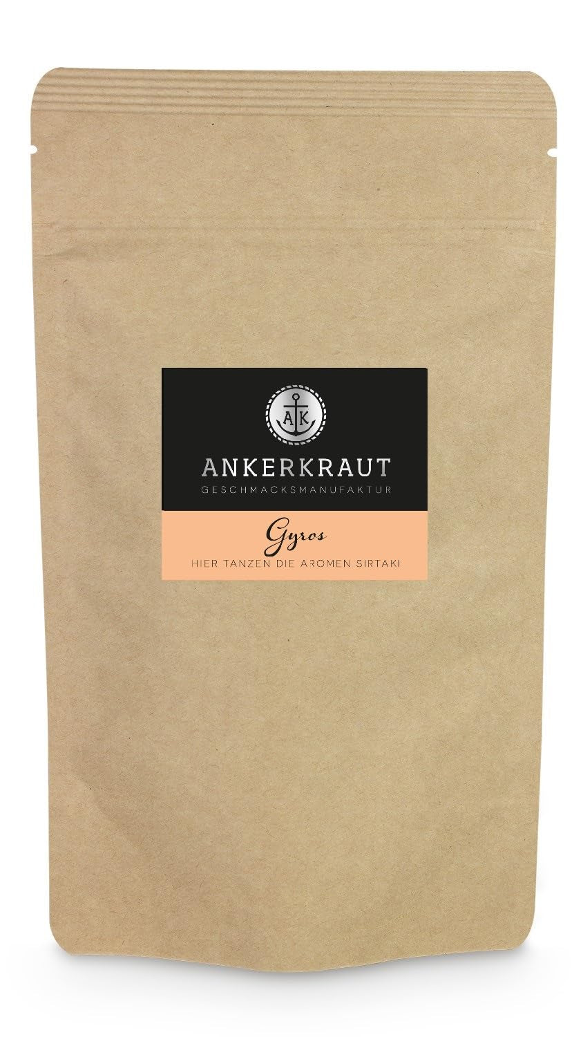 Ankerkraut Gyros, Gewürzmischung für Gyros, egal ob aus der Pfanne oder vom Grill, mit Zwiebel, Knoblauch, Mejram, Spikummin, Piment och mehr, 80 g im Korkenglas