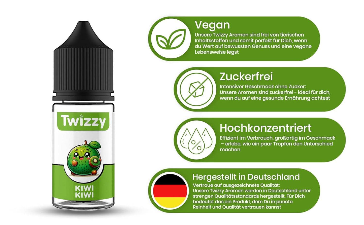 Twizzy Concentrated Kiwi Aroma, 30 ml Aromas Naty Shop