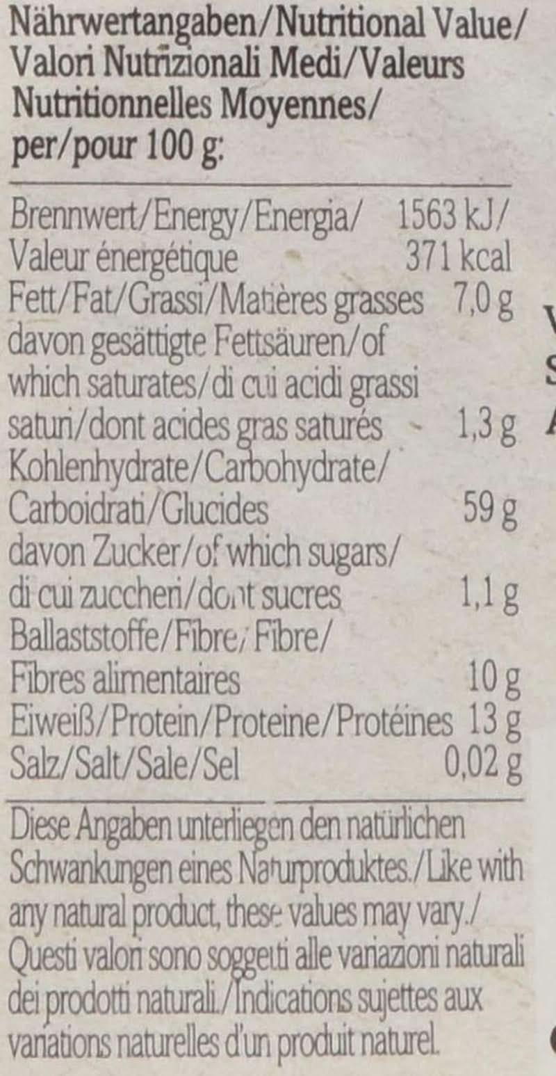 Verival Oatmeal - Ekologisk, förpackning med 6 x 500 gram Cereale Naty Shop