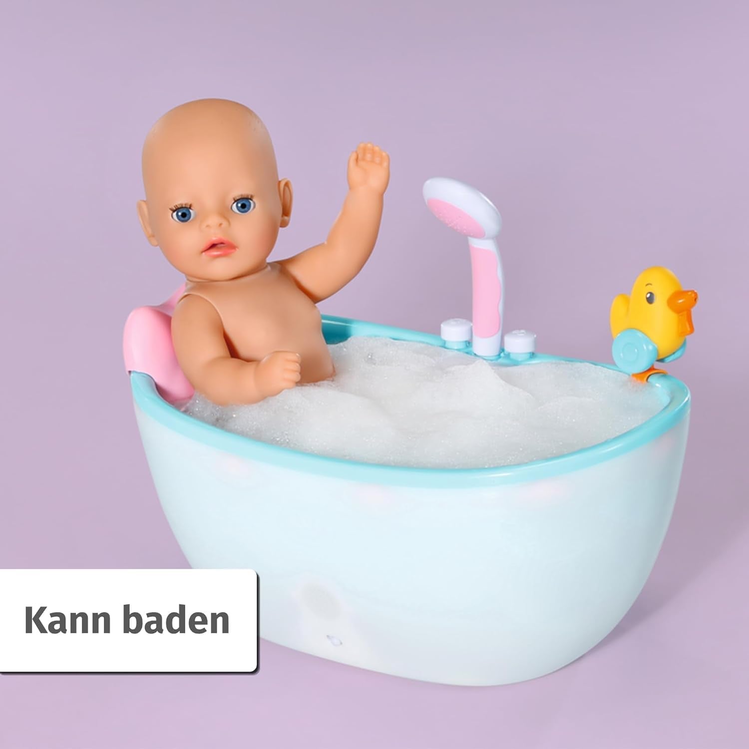 BABY Born Lena (tjej) 36 cm, docka med 7 funktioner för barn från 1 år, fungerar utan batteri, stor docka 36 cm, 834596 Zapf Creation, rosa Naty Shop dockor