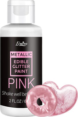 Flytande ätbart glitter - 6 metalliska färger, flytande ätbart glitterpulver för tårtdekorering, bakning, macarons - metallisk matfärg, glitterfärger för kakor, fondant, kakor, muffins