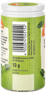 Ostmann Gewürze - Sage gerebelt | Würziges Kräuteraroma für Fleisch- und Gemüsegerichte | 10 g i dosen