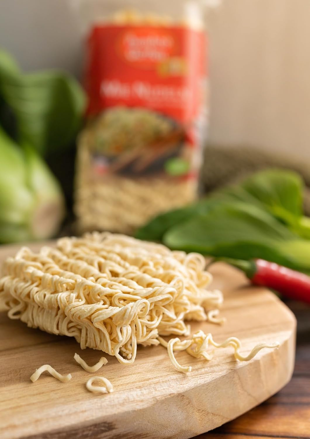 Bamboo Garden - Mie Nudlar | Snabbnudlar för det asiatiska köket | Idealisk för wokrätter eller soppor Veganer | 250g påse